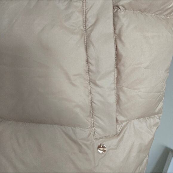 Marc Cain Oversized Puffer Vest Champagne color sz 3 - Picture 7 of 9